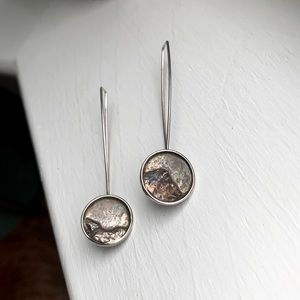 Artisan Statement Sterling Silver ‘Pangea’ Earrings